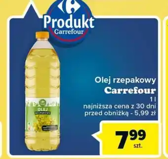 Carrefour Olej rzepakowy Carrefour 1l oferta