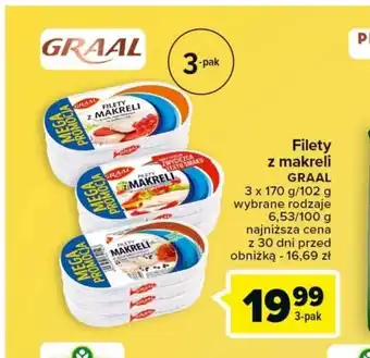 Carrefour FILETY z makreli GRAAL 3 x 170g oferta