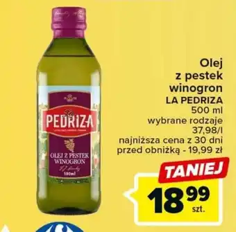 Carrefour OLEJ Z PESTEK WINOGRON LA PEDRIZA 500ml oferta