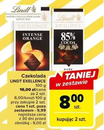 Carrefour Czekolada LINDT EXELLENCE 100g oferta