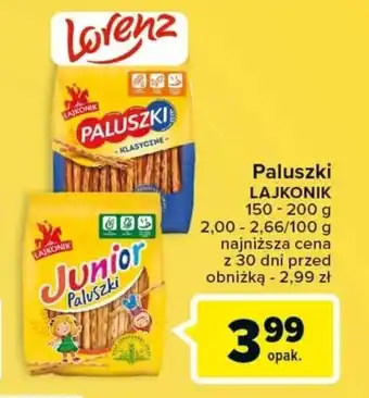 Carrefour Paluszki LAJKONIK 150-200g oferta