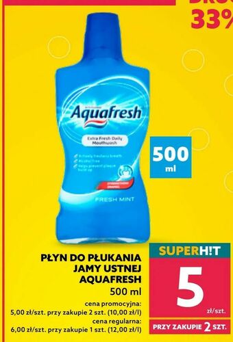 Dealz Płyn do płukania jamy ustnej aquafresh oferta