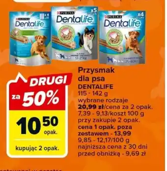 Carrefour Przysmak dla psa Dentalife 115-142g oferta
