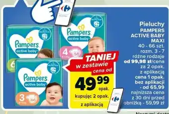 Carrefour Pieluchy PAMPERS ACTIVE BABY MAXI oferta