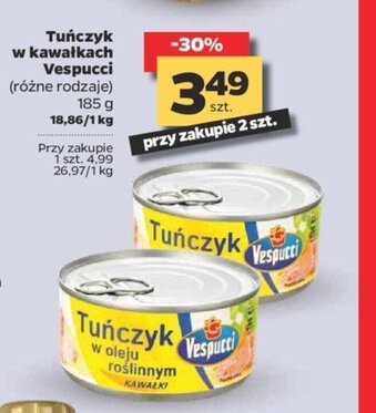 Netto Tuńczyk w kawałkach Vespucci 185g oferta