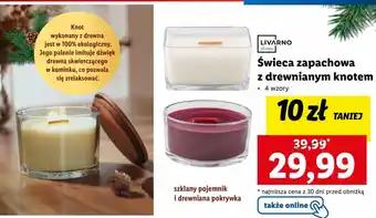 Lidl LIVARNO home Świeca zapachowa z drewnianym knotem oferta