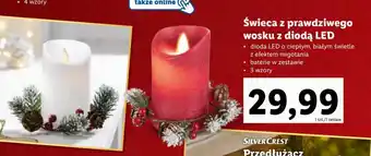 Lidl Świeca z prawdziwego wosku z diodą LED oferta