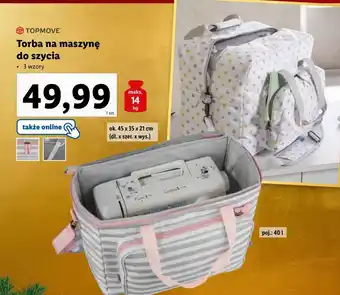Lidl TOPMOVE Torba na maszynę do szycia oferta