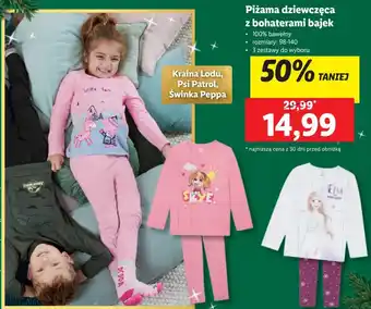 Lidl Piżama dziewczęca z bohaterami bajek oferta