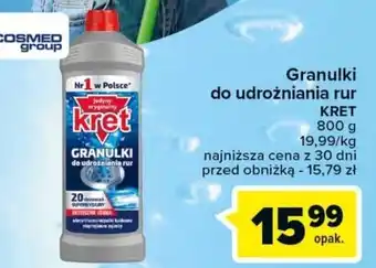 Granulki do udrożniania rur KRET 800 g