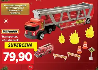 Lidl MATCHBOX Transporter wóz strażacki oferta