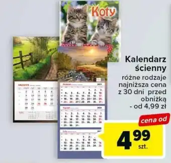 Carrefour Kalendarz ścienny oferta