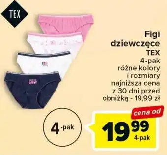 Carrefour Figi dziewczęce TEX oferta