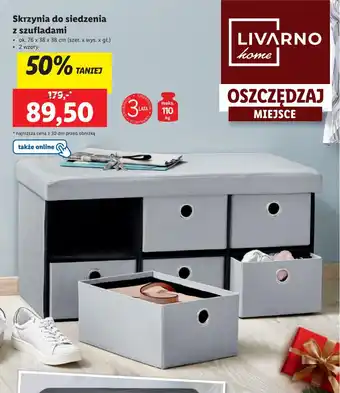 Lidl LIVARNO home Skrzynia do siedzenia z szufladami oferta