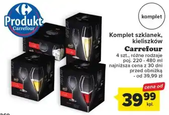 Carrefour Komplet szklanek, kieliszków Carrefour 4 szt. oferta
