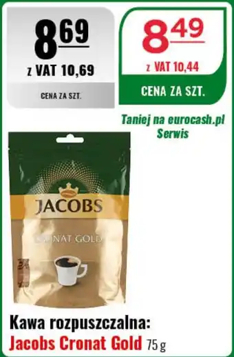 Eurocash Kawa rozpuszczalna: Jacobs Cronat Gold 75 g oferta