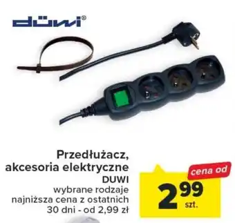 Carrefour Przedłużacz, akcesoria elektryczne DUWI oferta