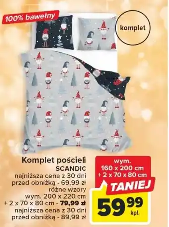 Carrefour Komplet pościeli SCANDIC oferta