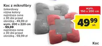 Carrefour Koc z mikrofibry 150 x 200 cm oferta