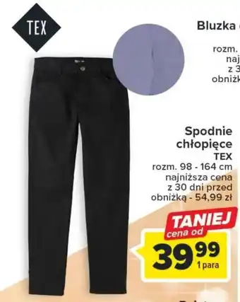 Carrefour Spodnie chłopięce TEX oferta