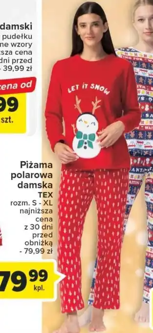 Carrefour Piżama polarowa damska TEX oferta