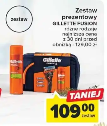 Carrefour Zestaw prezentowy GILLETTE FUSION oferta