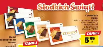 Carrefour Czekolada MERCI 100-112 g oferta