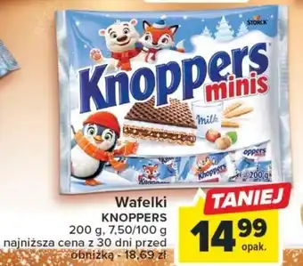 Carrefour Wafelki KNOPPERS 200 g oferta