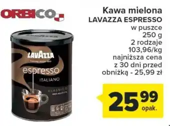 Carrefour Kawa mielona LAVAZZA ESPRESSO 250 g oferta