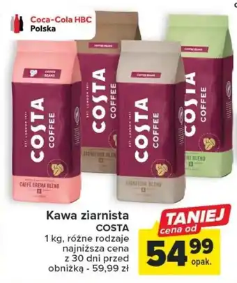 Carrefour Kawa ziarnista COSTA 1 kg oferta
