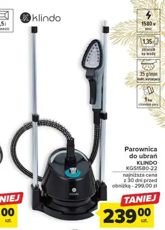 Carrefour Parownica do ubrań KLINDO KGS1580-22 oferta