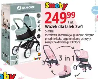 E.Leclerc Wózek dla lalek 3w1 Simba oferta