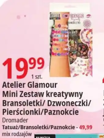 E.Leclerc Atelier Glamour Mini Zestaw kreatywny Bransoletki/ Dzwoneczki/ Pierścionki/Paznokcie oferta