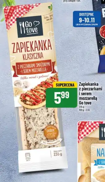 Polomarket Zapiekanka z pieczarkami i serem mozzarellą Go tove 235 g oferta