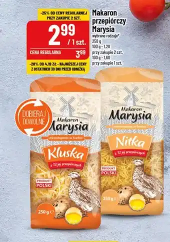 Polomarket Makaron przepiórczy Marysia 250g oferta