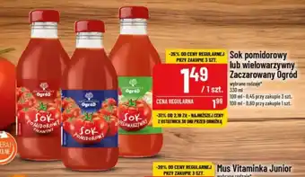 Polomarket Sok pomidorowy lub wielowarzywny Zaczarowany Ogród 330ml oferta