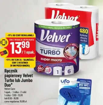 Polomarket Ręcznik papierowy Velvet Turbo lub Jumbo Duo Velvet Care oferta