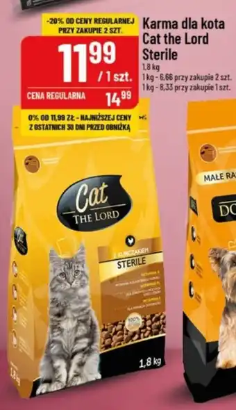 Polomarket Karma dla kota Cat the Lord Sterile 1,8kg oferta