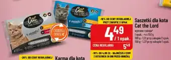 Polomarket Saszetki dla kota Cat the Lord 4x100g oferta