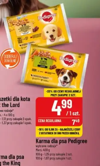 Polomarket Karma dla psa Pedigree Mars, 400 g oferta