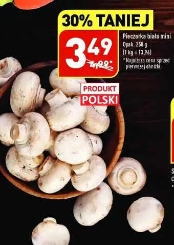 ALDI Pieczarki białe mini 1 SZT 250 G oferta