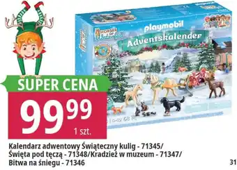 E.Leclerc Kalendarz adwentowy świąteczny kulig - 71345/ Święta pod tęczą -71348/Kradzież w muzeum -71347/ Bitwa na śniegu - 71346 oferta
