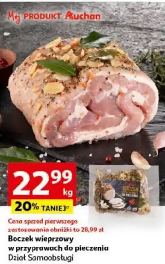 Auchan Boczek wieprzowy w przyprawach do pieczenia 1 kg oferta