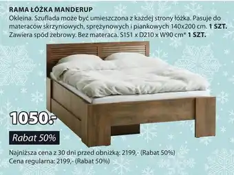 JYSK Rama łóżka oferta