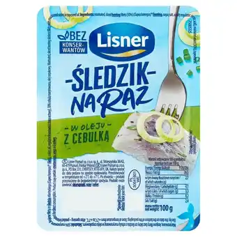 Groszek Lisner śledzik na raz w oleju z cebulką 100 g oferta