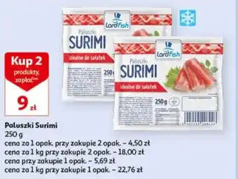 Auchan Paluszki Surimi 2 x 250 g oferta