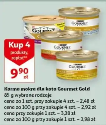 Auchan Karma mokra dla kota Gourmet Gold 4 x 85 g oferta