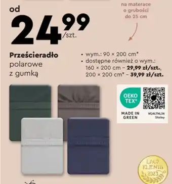 Biedronka Prześcieradło z gumką oferta