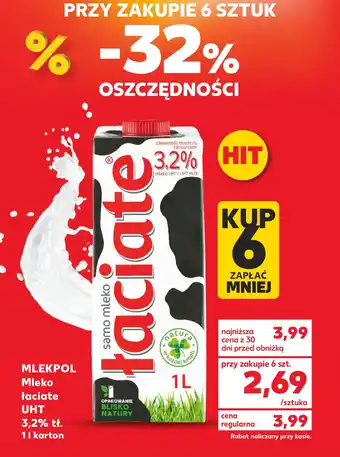 Kaufland MLEKPOL Mleko łaciate UHT 3,2% 1l oferta