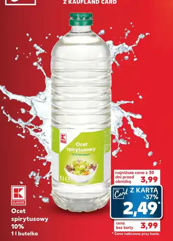 Kaufland Ocet spirytusowy 10% 1l oferta